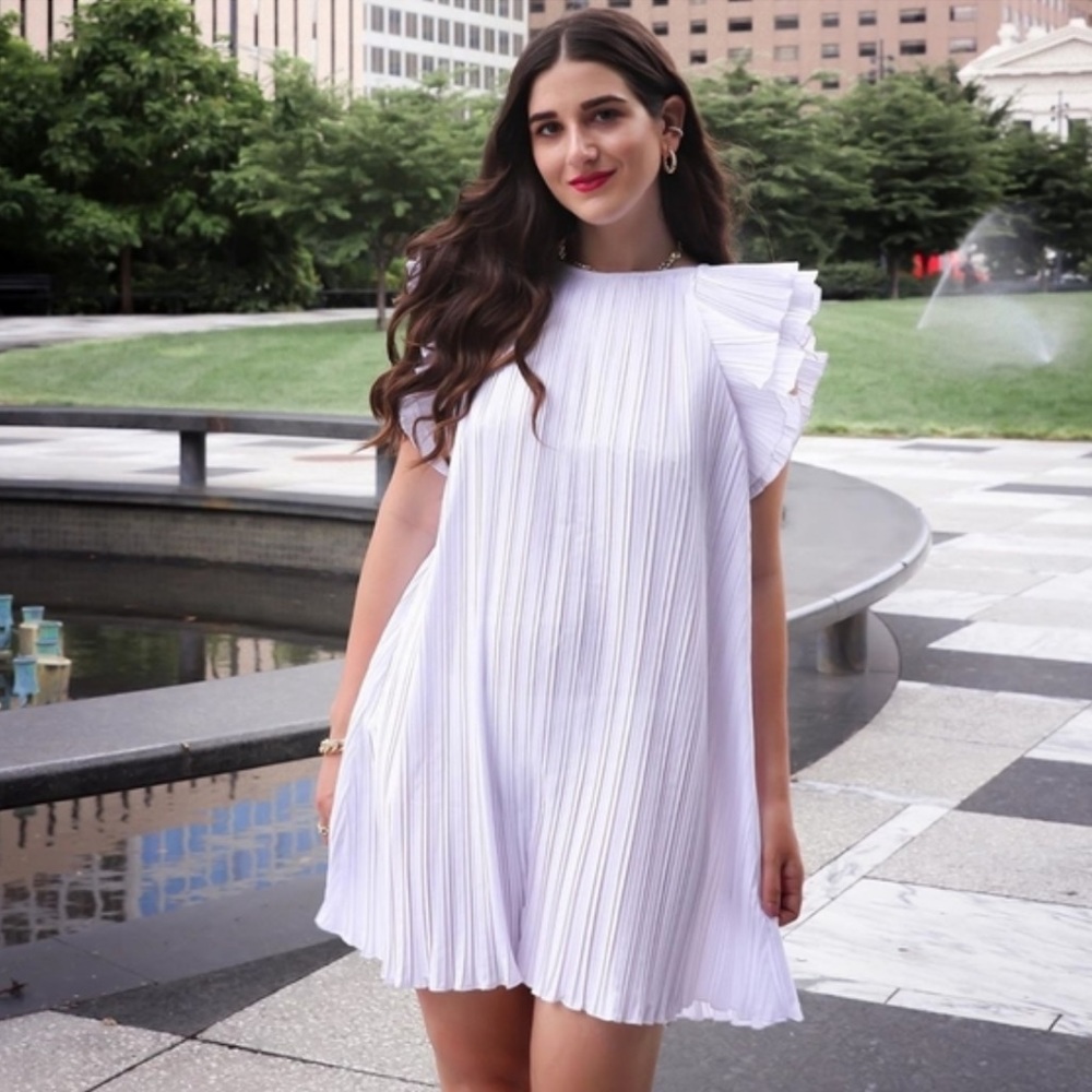 ZARA PLEATED DRESS - Picture 3 of 5
